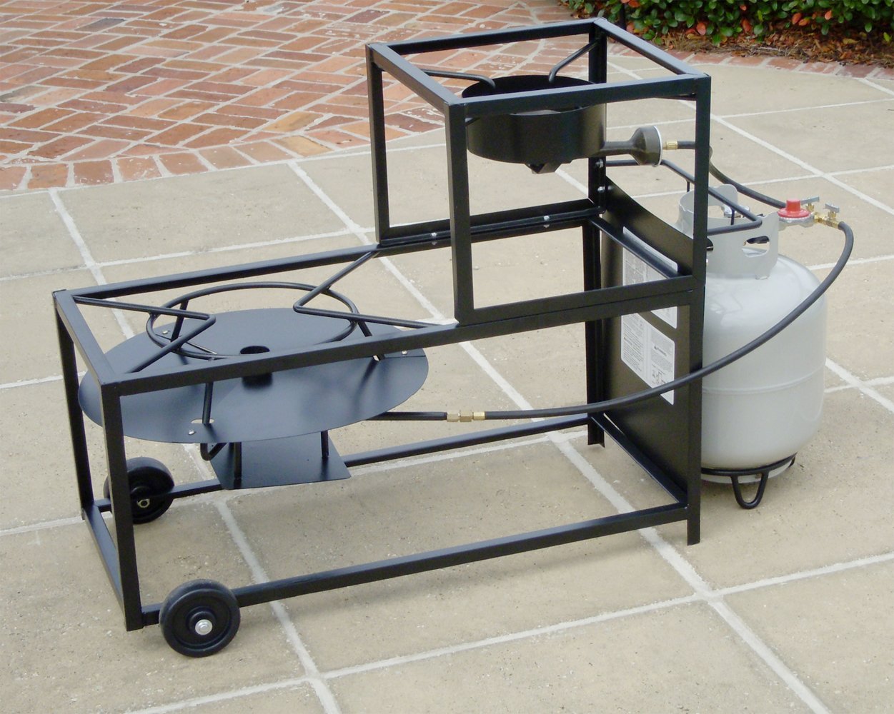 NEW King Kooker 94/90TKD 30" Portable Outdoor Propane Dual Jet Burner Cart