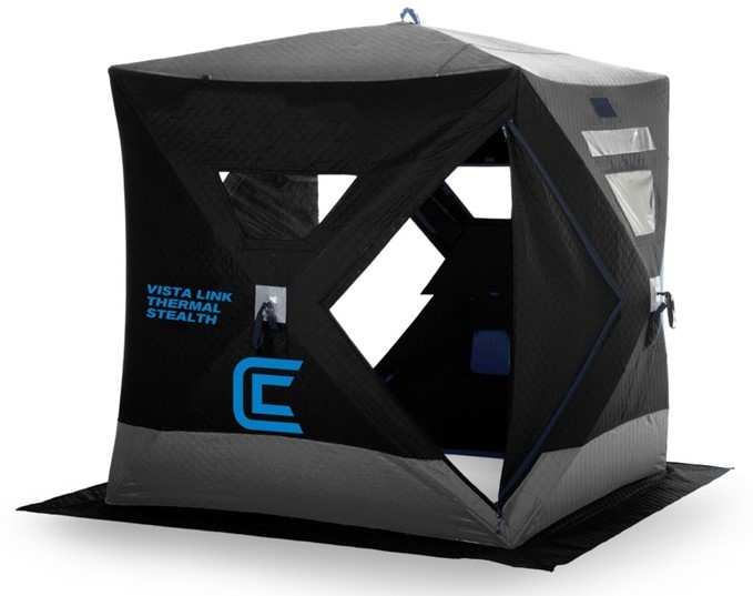 Clam Outdoors 10135 Vista Link Thermal Stealth Ice Fishing Shelter (6 x