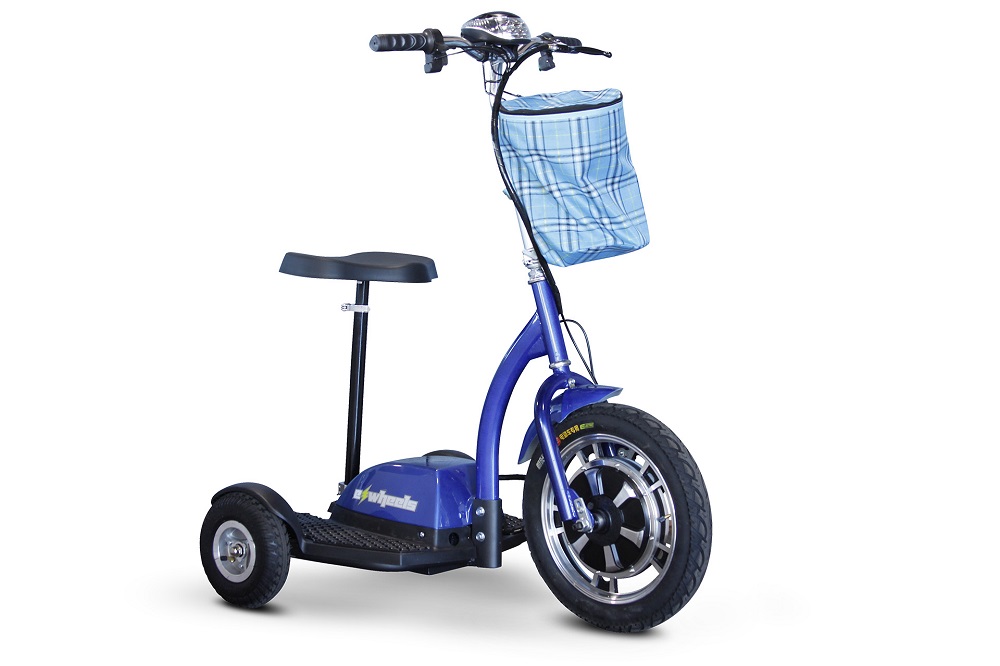NEW EWheels EW18 400W Adult Sit/Stand Electric Mobility Scooter, Blue