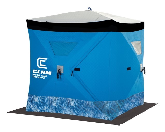 NEW Clam Outdoors 10134 Vista Link Thermal Ice Fishing Shelter (6 x 6