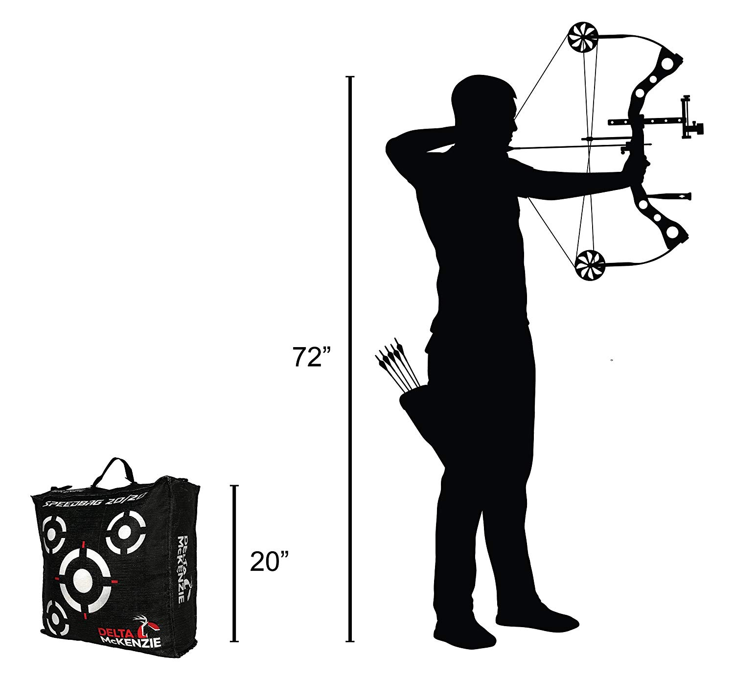 New Delta McKenzie Speedbag 20/20 Archery Target Black | eBay
