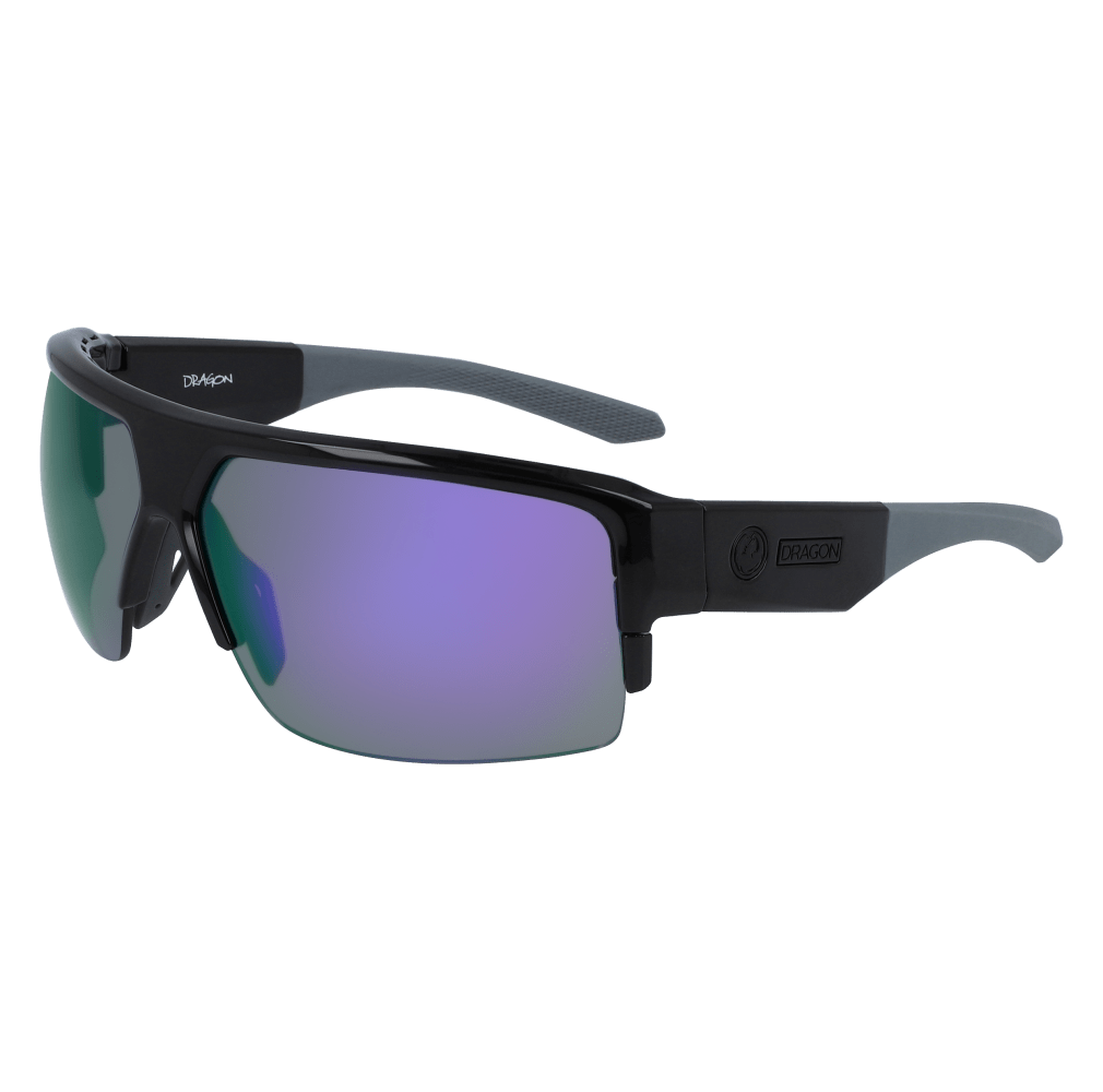 Pre-owned Dragon Alliance Ridge X Ll Sunglasses In Black / Ll Violet Ion + Ll Brown + Clear