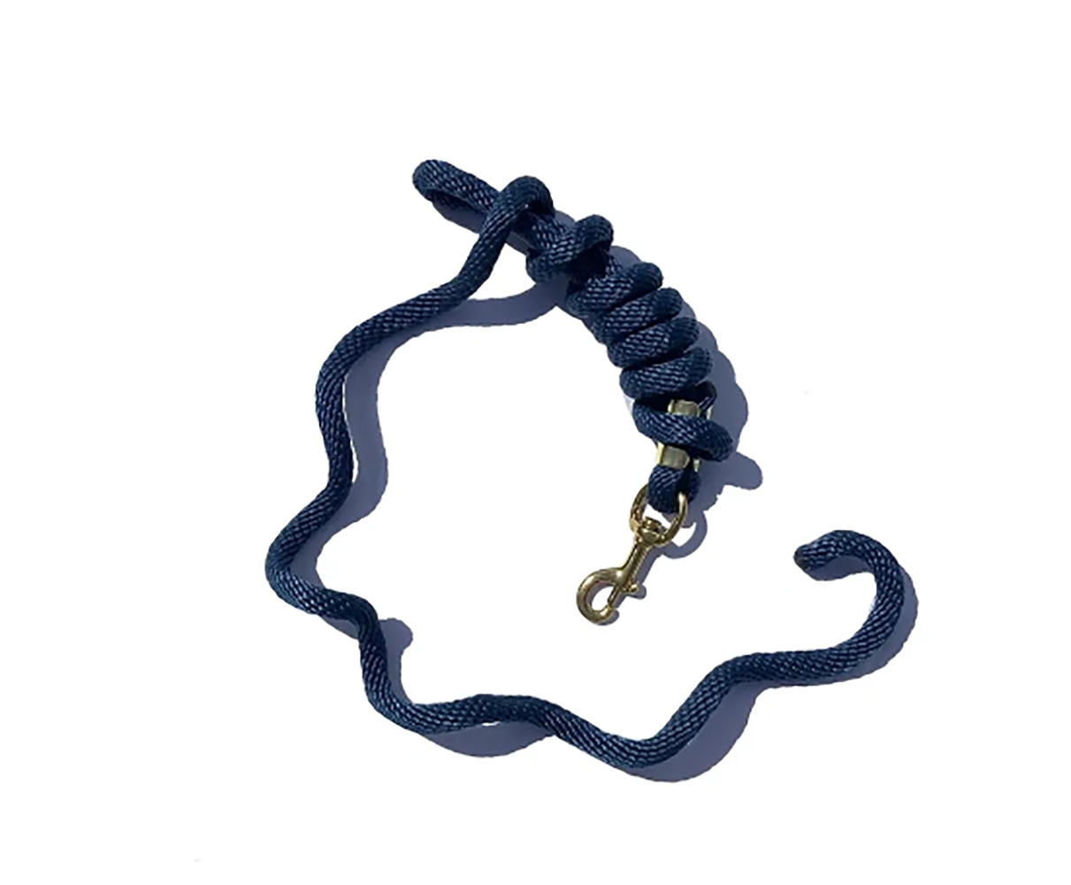 Poly Lead Rope Navy/Tan/Burgundy 5/8
