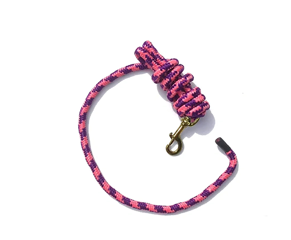 Poly Lead Rope Navy/Tan/Burgundy 5/8