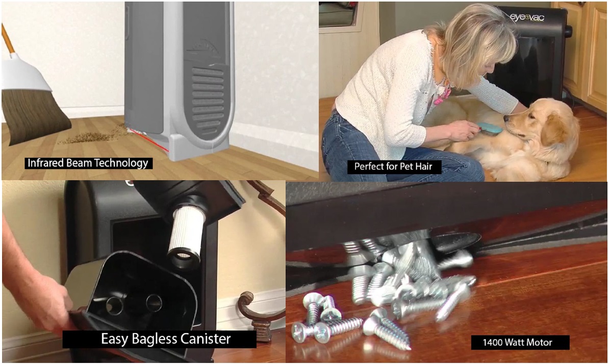 NEW EyeVac Black Professional Touchless Stationary Vacuum EVPRO-B