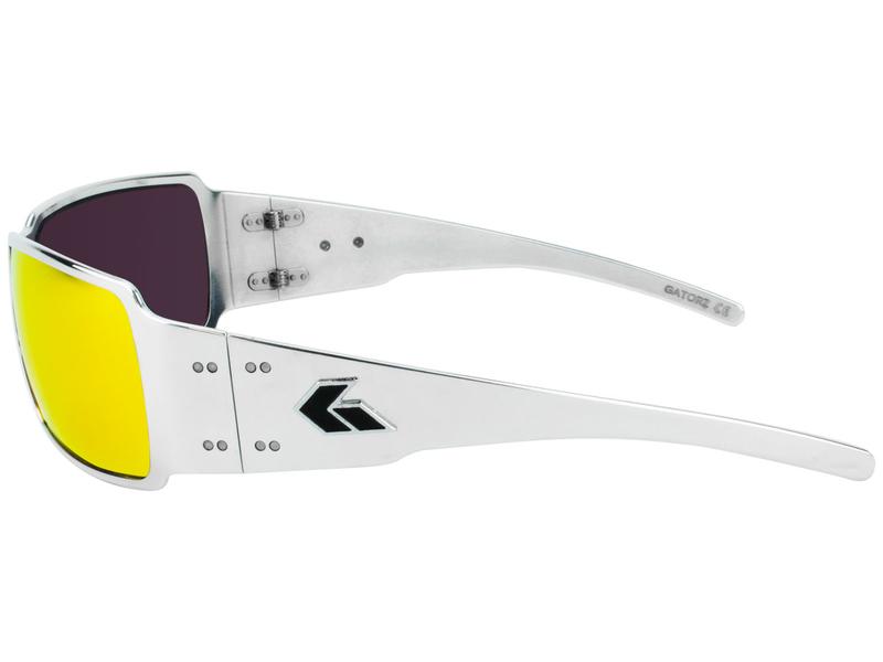 NEW Gatorz Boxster Brushed Silver Frame Sunglasses With Sunburst