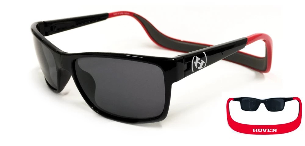 Lunettes De Soleil CliC MONIX - Noir/vert, Verres Polarisés Gris - Taille XL