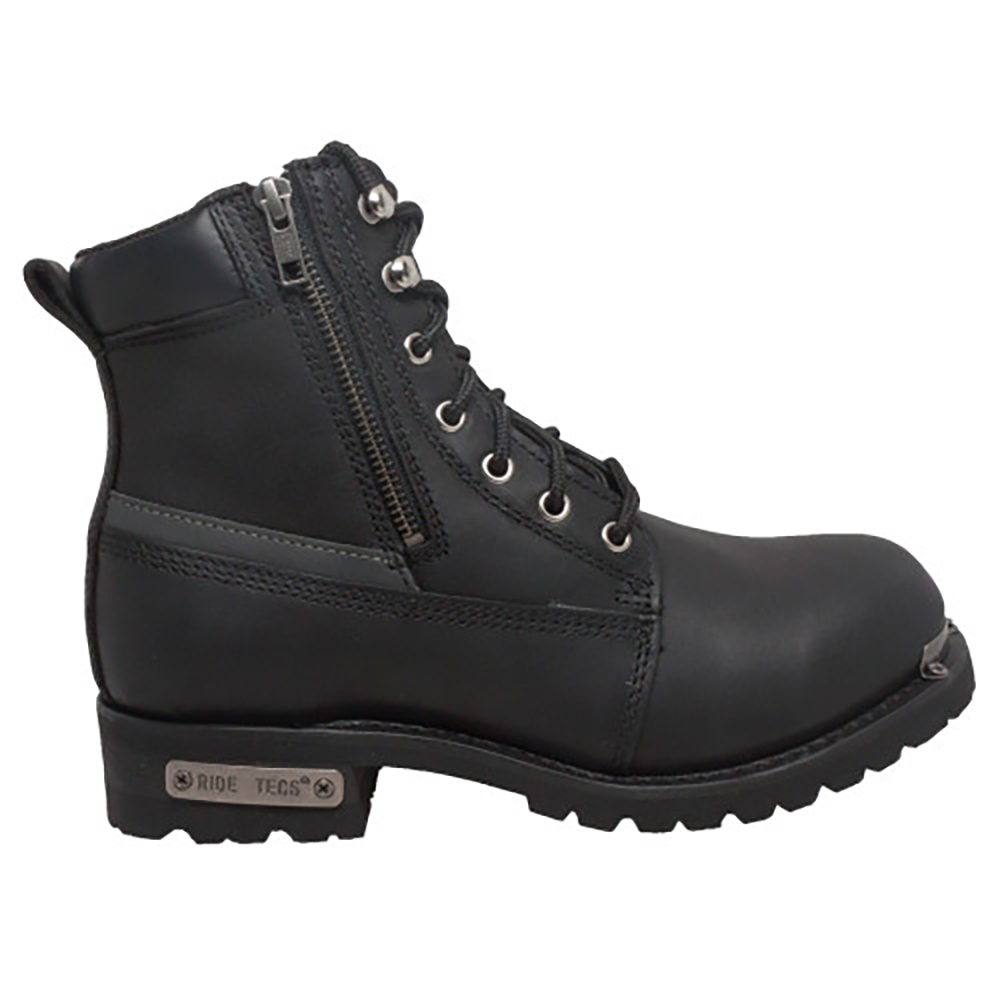 New Hypard Men's 6" Reflective Double Zipper Biker Black BOOT - Picture 25 of 114