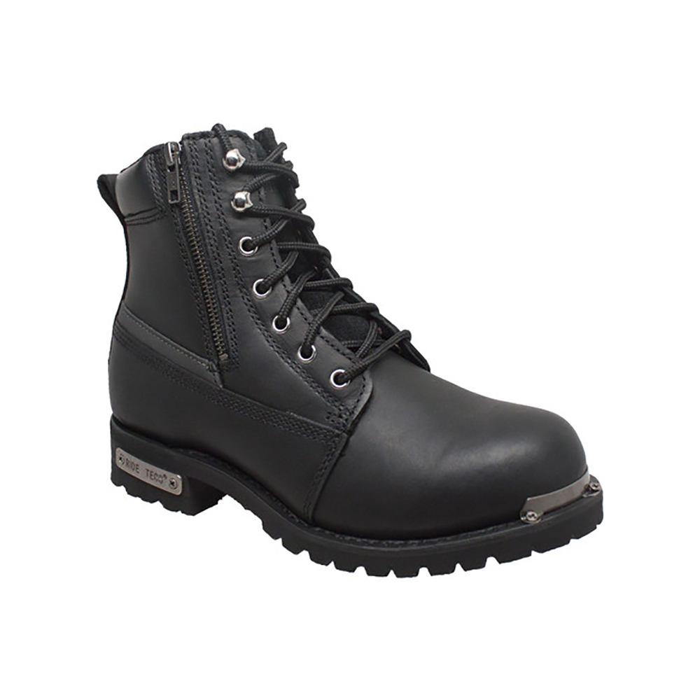 New Hypard Men's 6" Reflective Double Zipper Biker Black BOOT - Picture 31 of 114