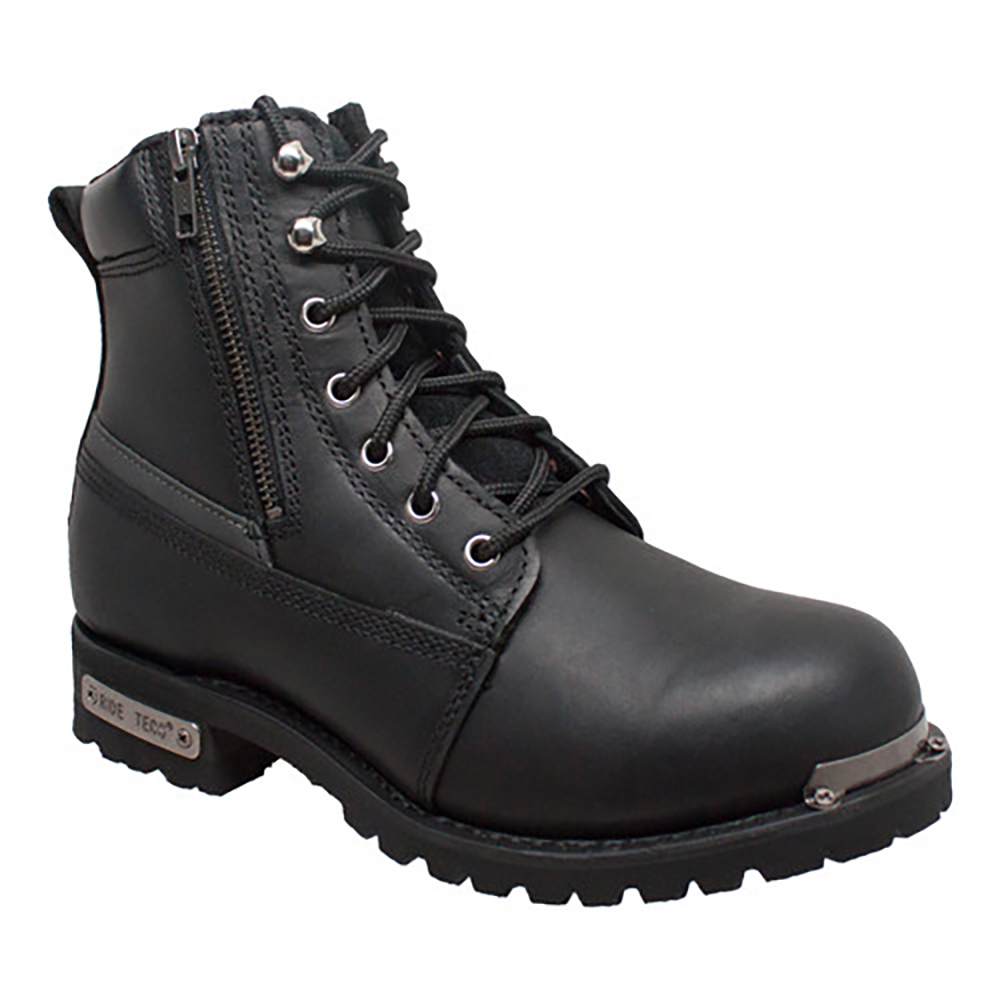 New Hypard Men's 6" Reflective Double Zipper Biker Black BOOT - Picture 48 of 114