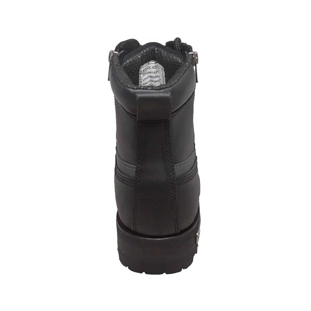 New Hypard Men's 6" Reflective Double Zipper Biker Black BOOT - Picture 39 of 114