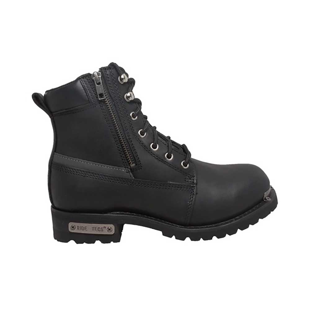 New Hypard Men's 6" Reflective Double Zipper Biker Black BOOT - Picture 41 of 114