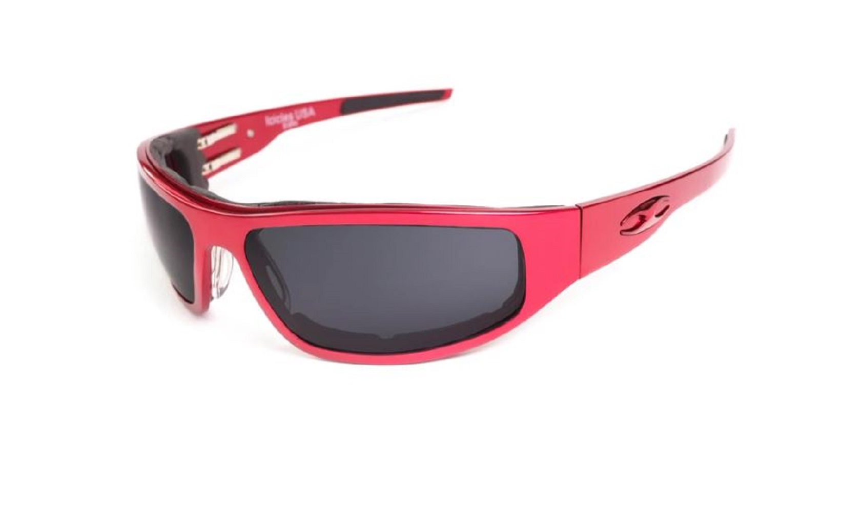 NEW ICICLES Bagger Transition Grey Lens Sunglasses with Flat Red