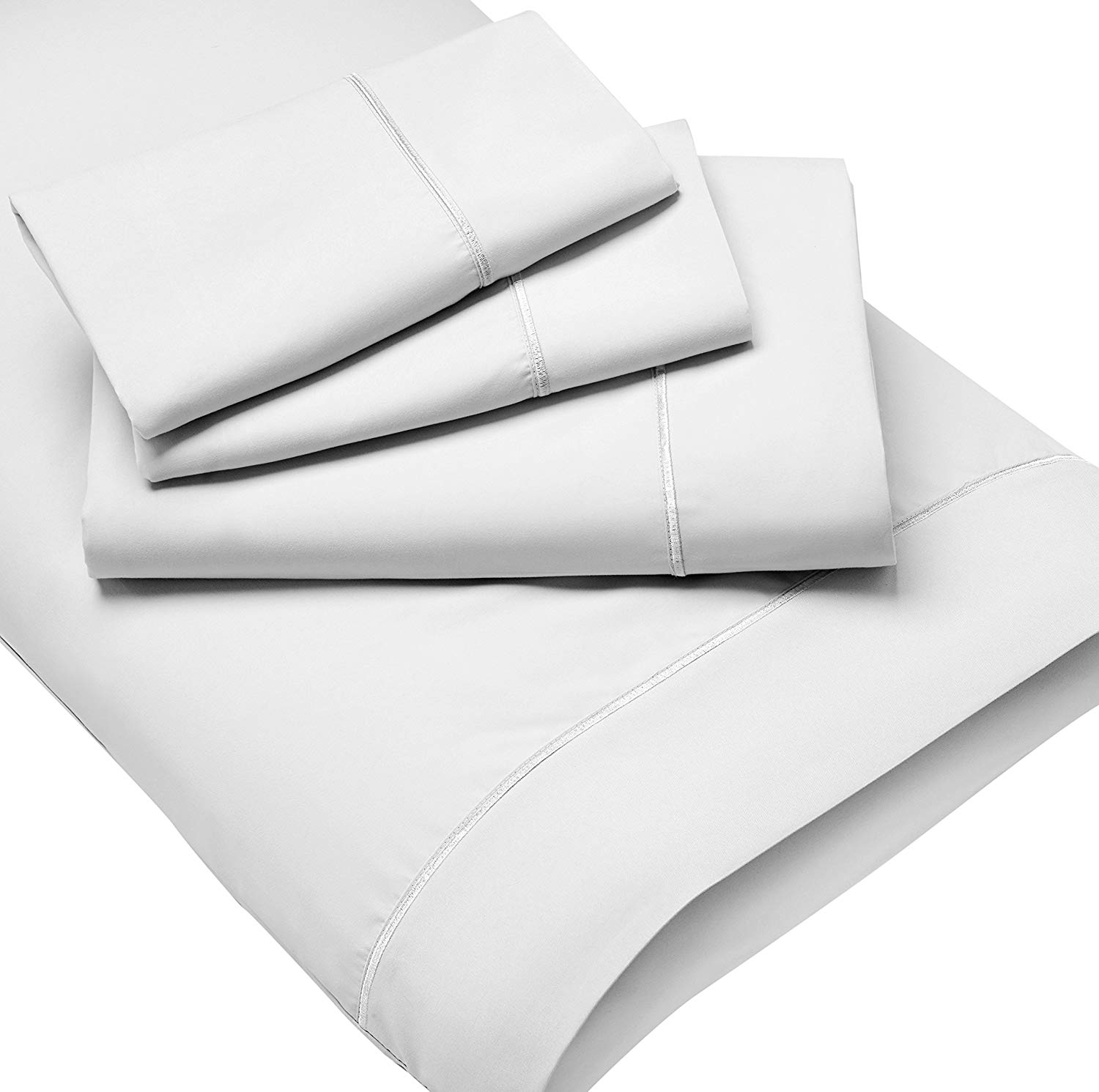 New Purecare Luxury Microfiber Wrinkle Resistant White Sheet Set