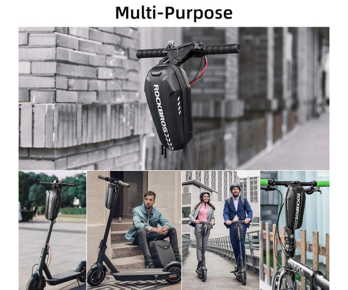 Rockbros Eva Hard Shell Handlebar Storage Bag For Folding Scooter Bikes