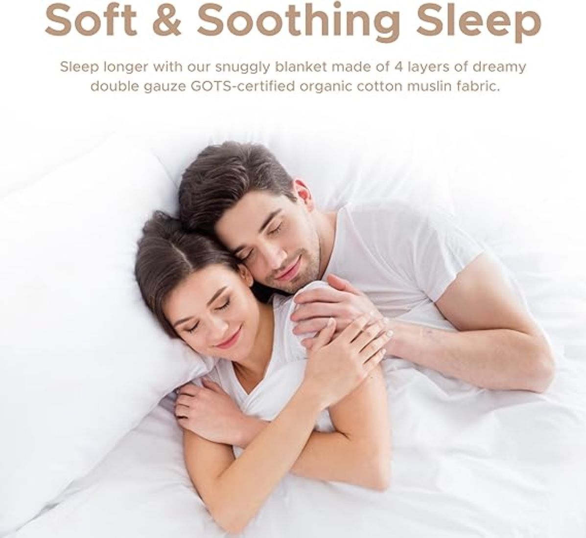 Sleep & Beyond 100% Organic Cotton Muslin Blanket